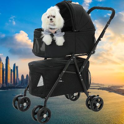 Poussette pour Chien - PetStroller™ - Noir